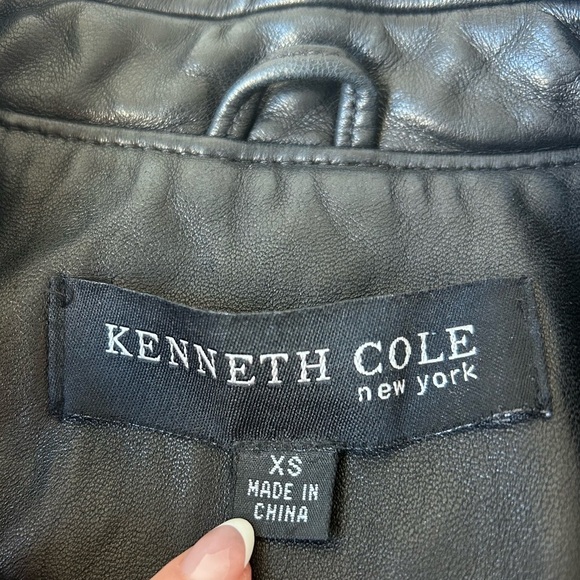 Kenneth Cole Black Leather Jacket New York women’s - Picture 5 of 10
